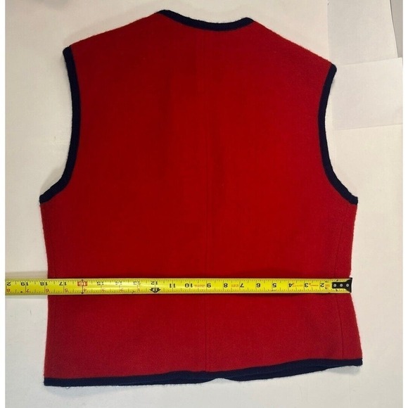 Vintage Lanz Originals Women’s Vest Size 13 Red Wool Blend - Picture 10 of 16